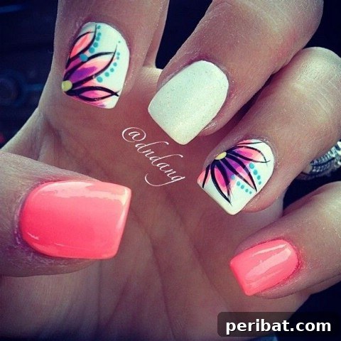 Simple, bright flower designs