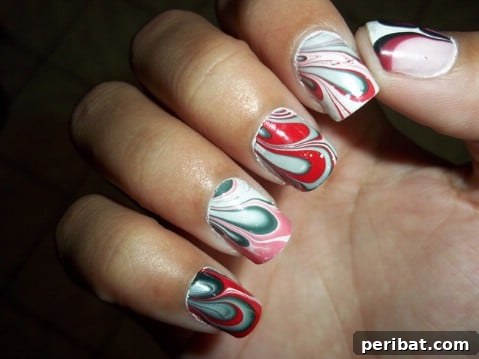 Marbled nails