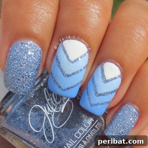 Cool blue chevrons