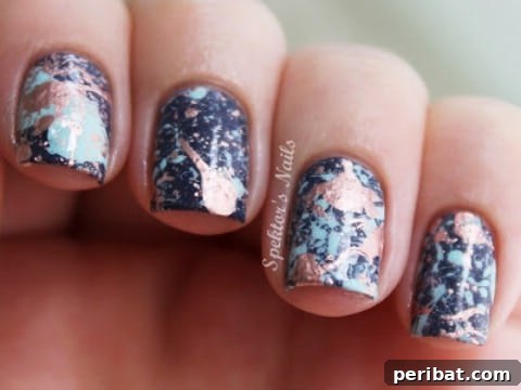 Splatter nail design tutorial