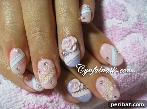 Pastel lace and flowers