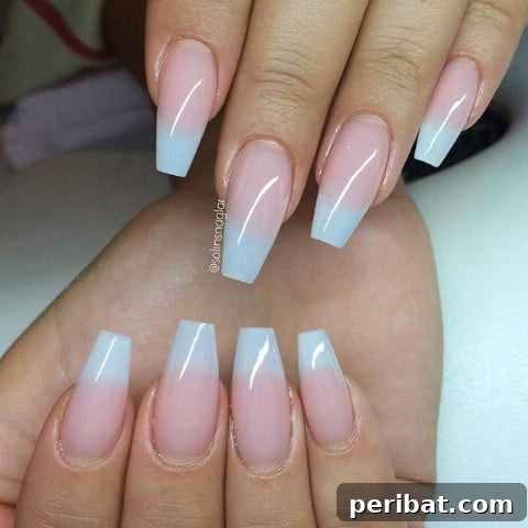 Simple ombre pastel nails