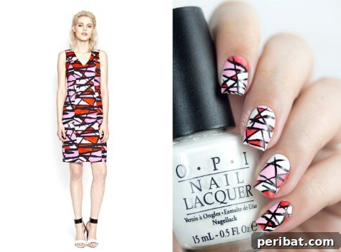 French Connection dress-inspired nails