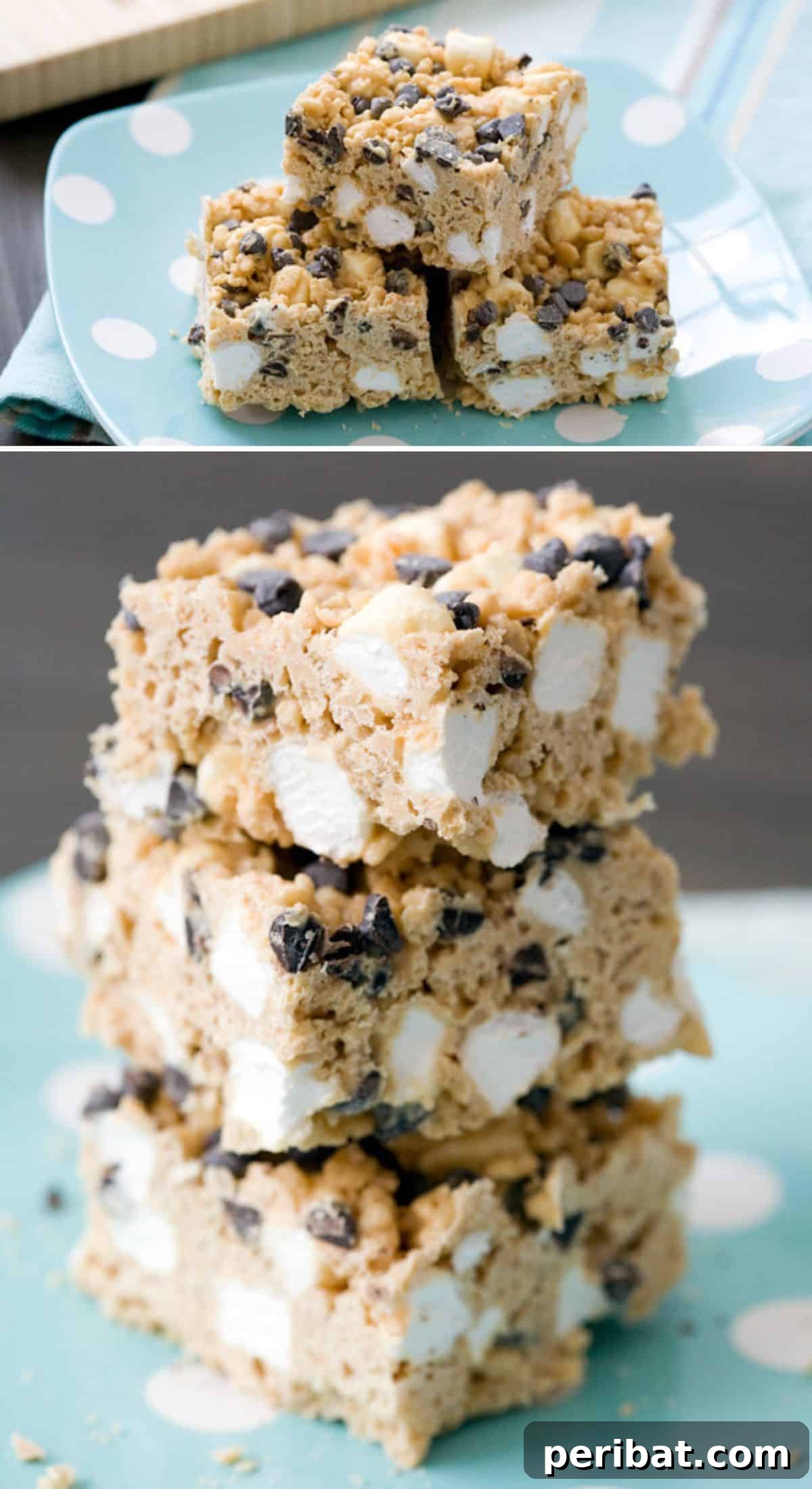 Rocky Mountain Avalanche Treats, an indulgent blend of white and semi-sweet chocolate with crispy cereal.
