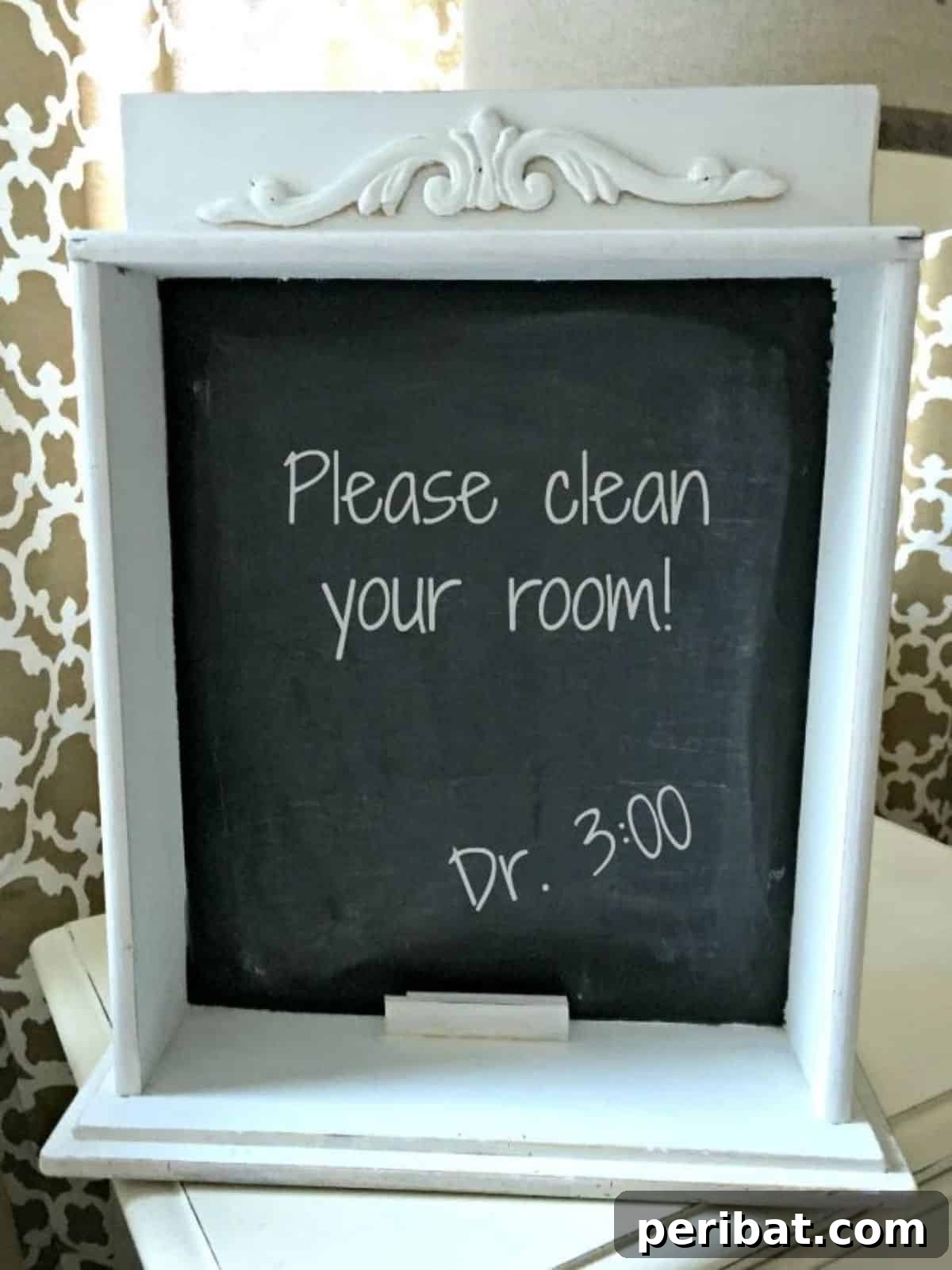 Dresser Reimagined 39 Stunning Upcycling Projects 17 Repurposed Chalkboard Drawer