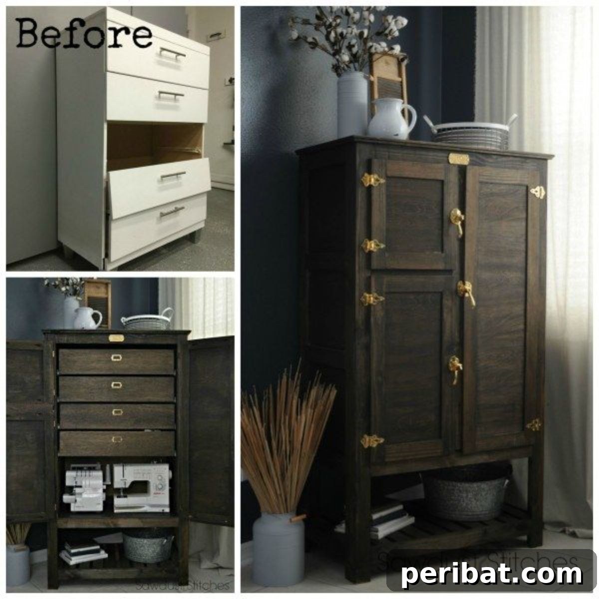 Dresser Reimagined 39 Stunning Upcycling Projects 22 Dresser Repurposed Into Antique Ice