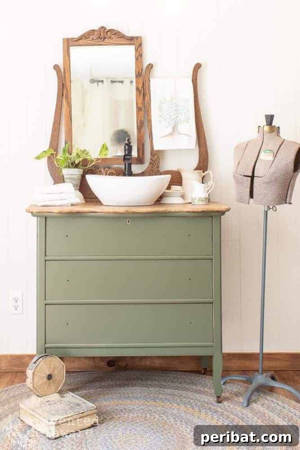 Dresser Reimagined 39 Stunning Upcycling Projects 26 Repurposed Dresser Converted to Bathroom Vanity