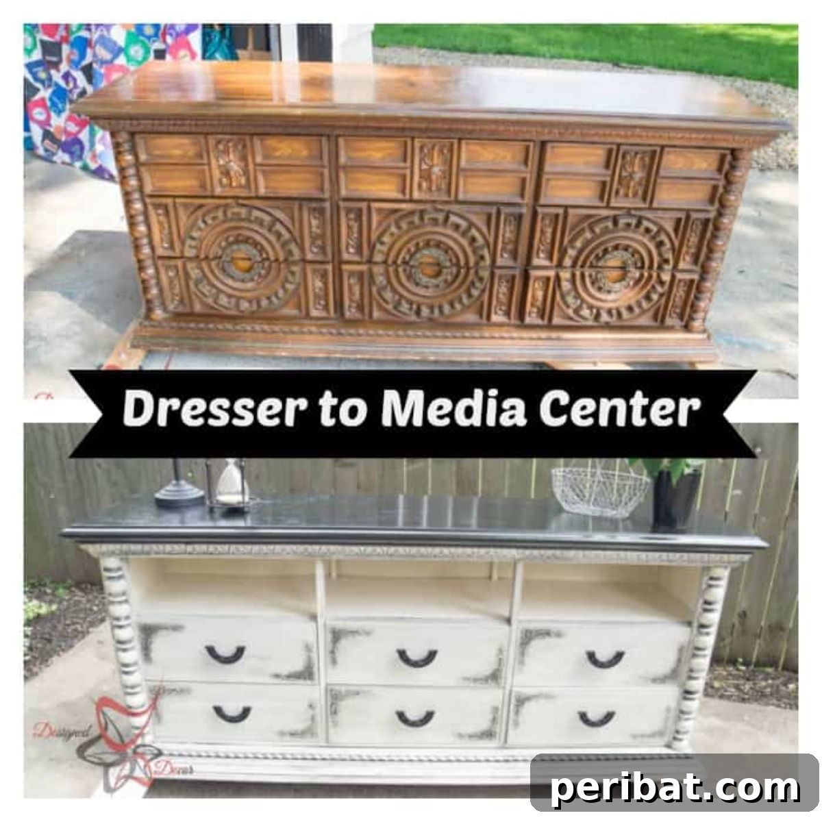 Dresser Reimagined 39 Stunning Upcycling Projects 28 Convert Chunky Dressers to Classy Media Centers