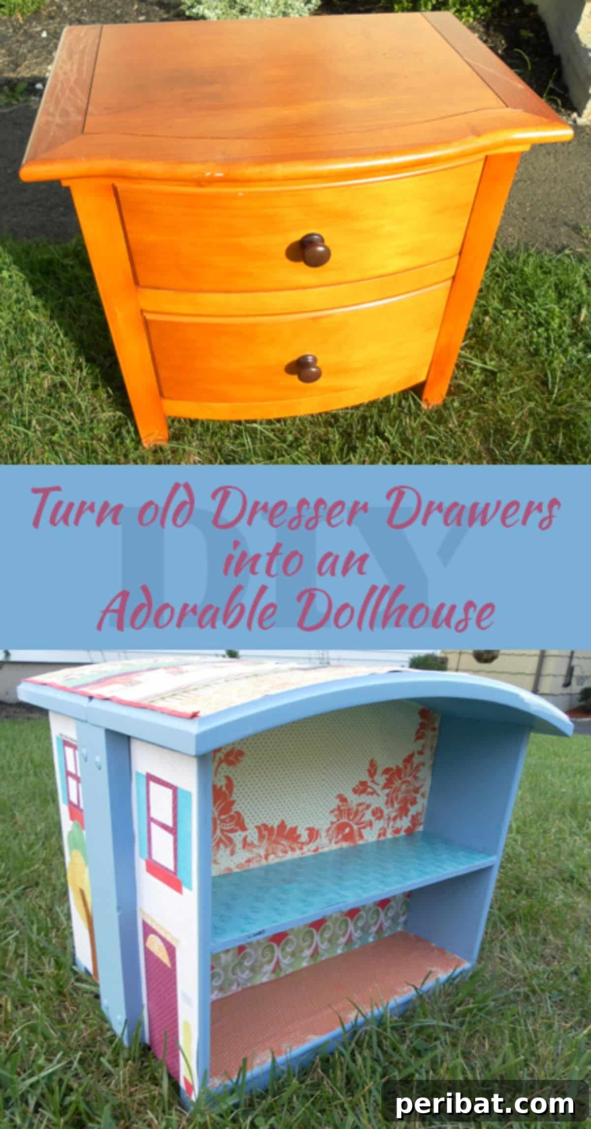 Dresser Reimagined 39 Stunning Upcycling Projects 33 Turn Old Dresser Drawers Into an Adorable DIY Dollhouse