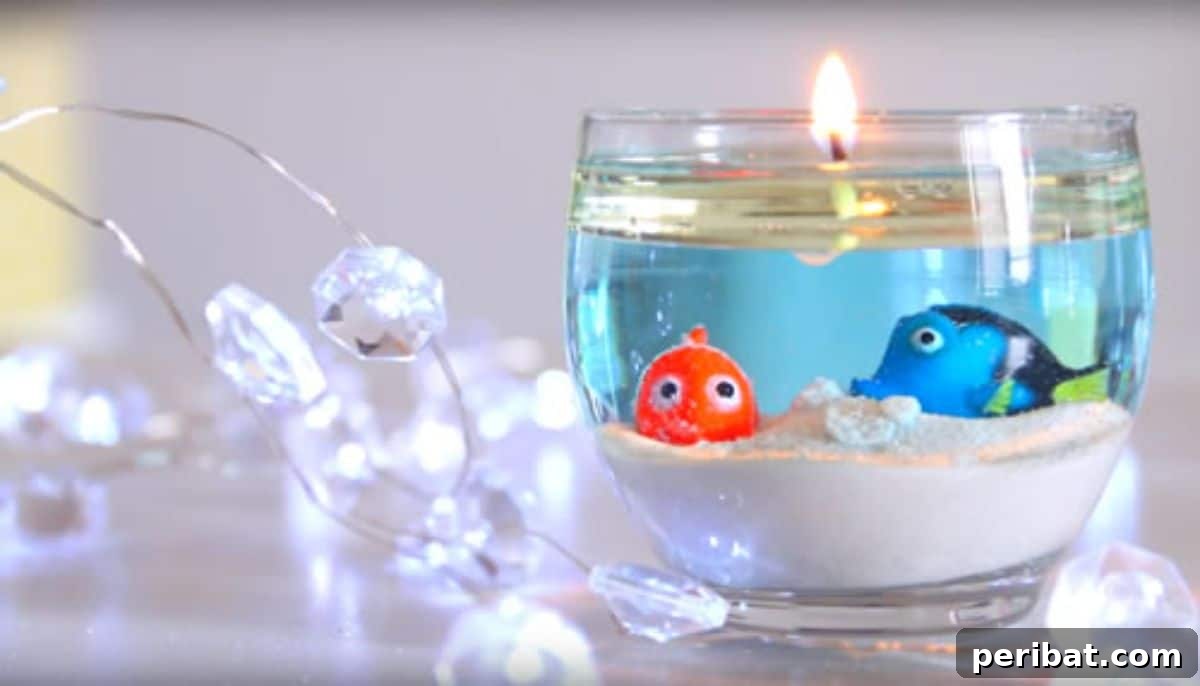 36 Genius Ideas for Repurposing Candle and Mini Jars 32 DIY Water Candle Project