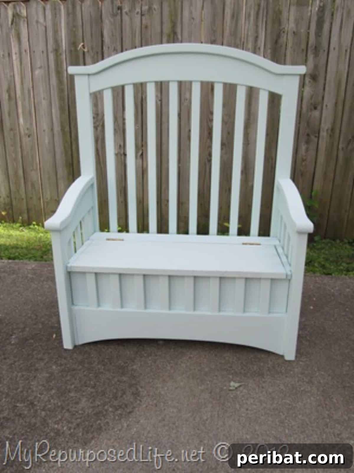 Cribs Reimagined 37 Clever Upcycling Ideas 26 Repurposed crib into a toy box storage bench