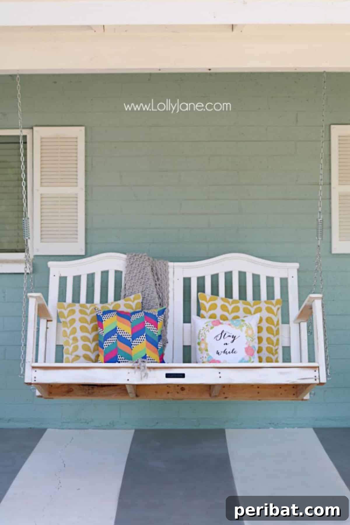 Cribs Reimagined 37 Clever Upcycling Ideas 36 Discarded baby crib converted into a charming porch swing