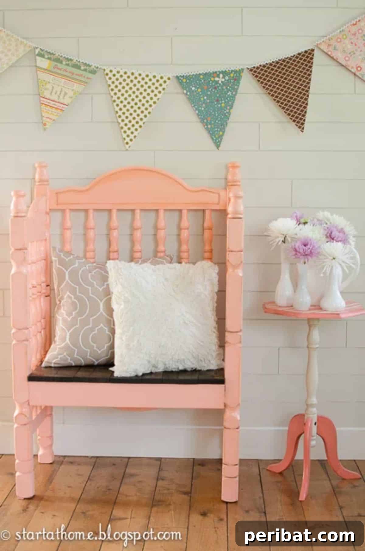 Cribs Reimagined 37 Clever Upcycling Ideas 37 Old crib ingeniously transformed into a functional bench