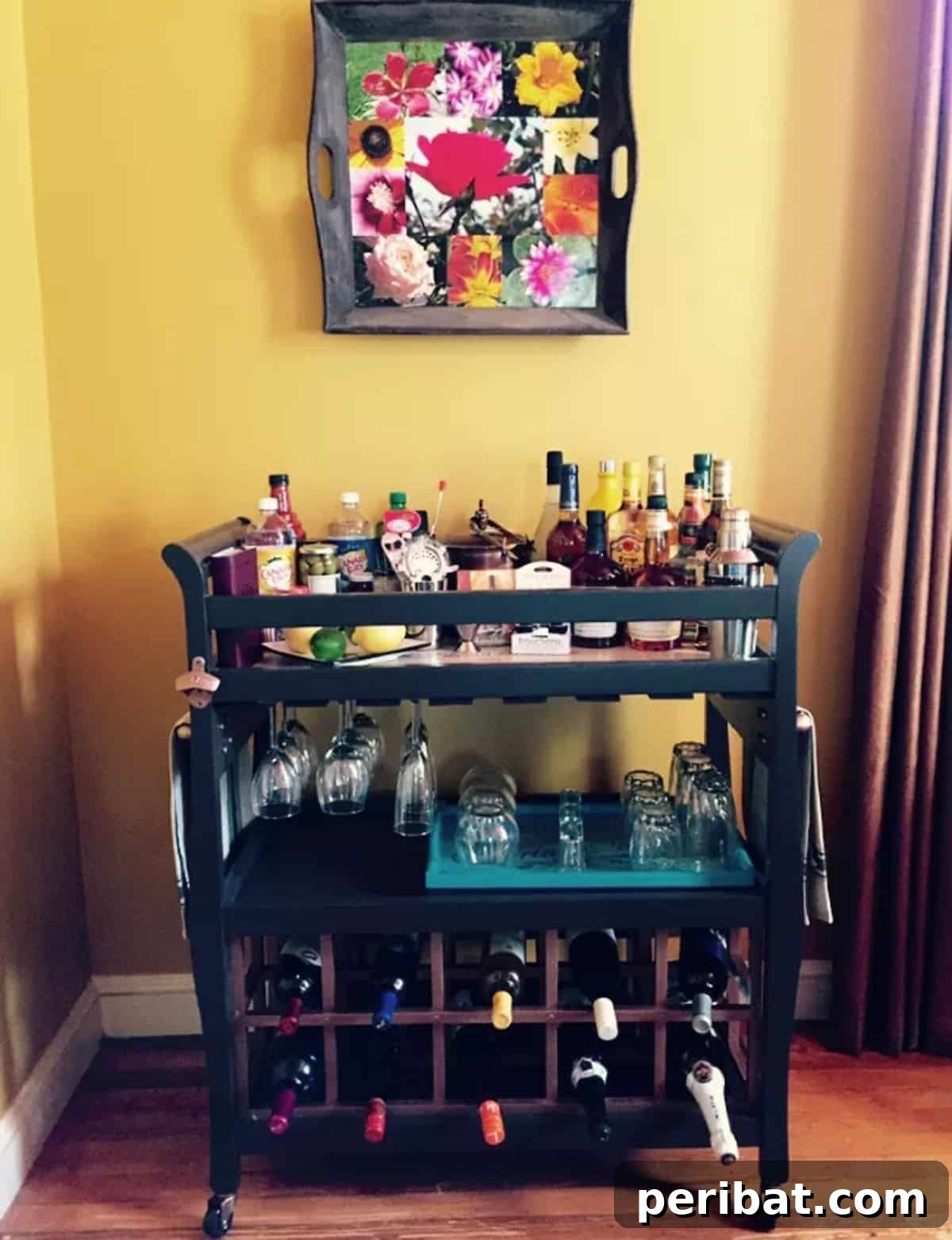 Cribs Reimagined 37 Clever Upcycling Ideas 5 Repurposed old crib transformed into a stylish home bar