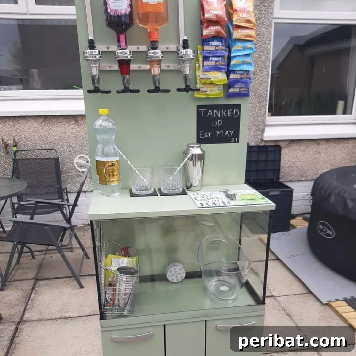 Old Dusty Fish Tank Transformed Into a Stylish At-Home Bar