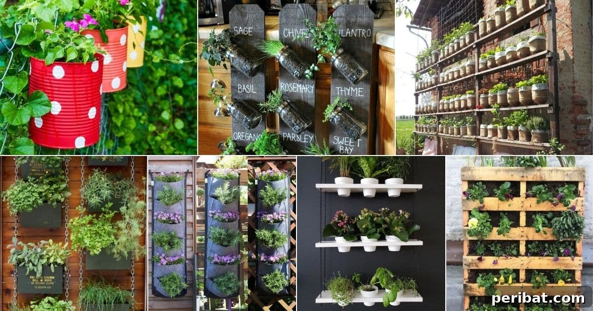 39 Indoor and Outdoor Wall Herb Garden Ideas facebook image.