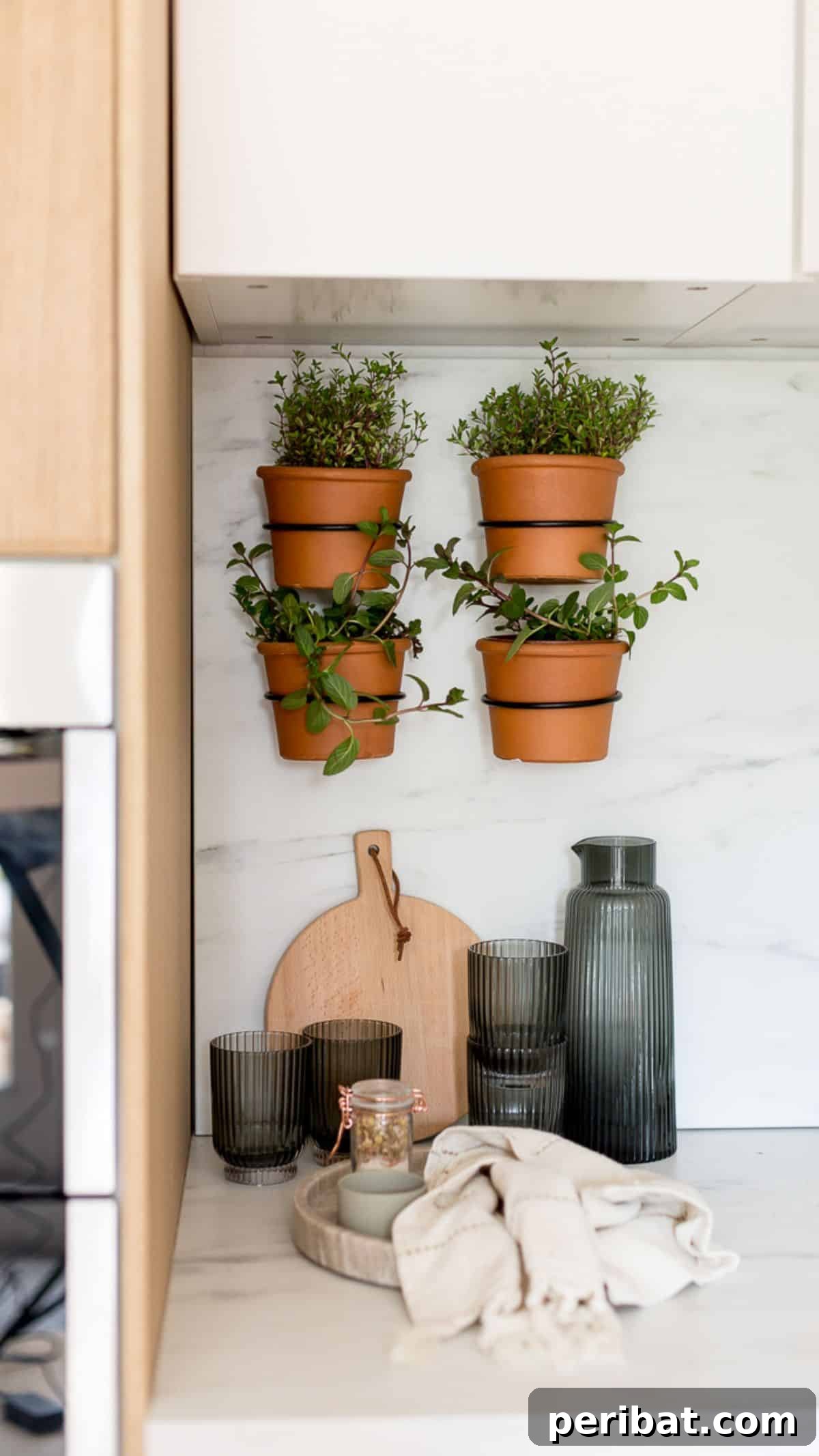 Indoor Herb Garden With Planter Hooks