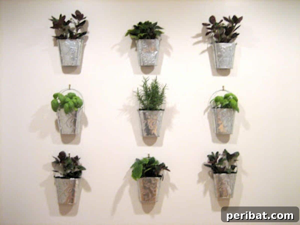 Adorable, Minimalist Wall Bucket Floral Design