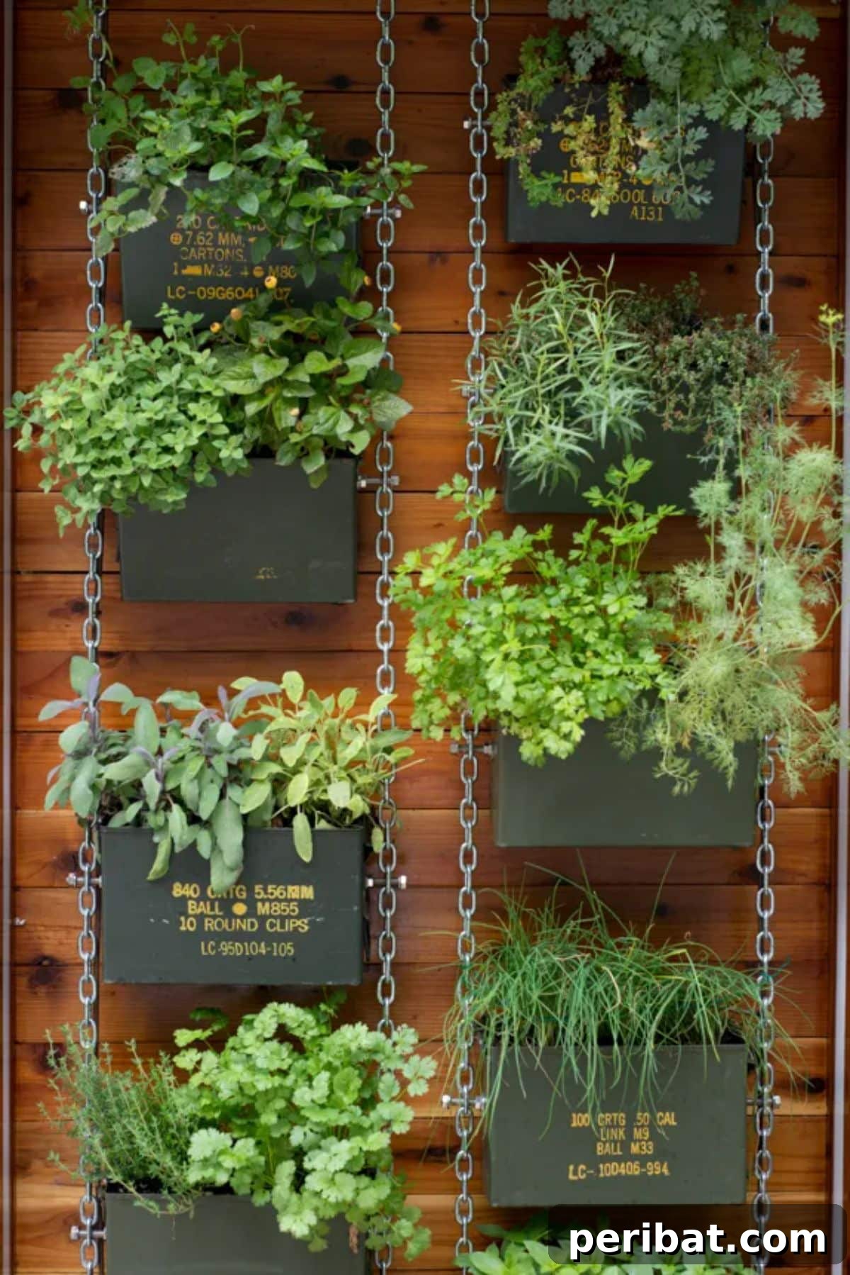Ammo Cans Vertical Herb Garden