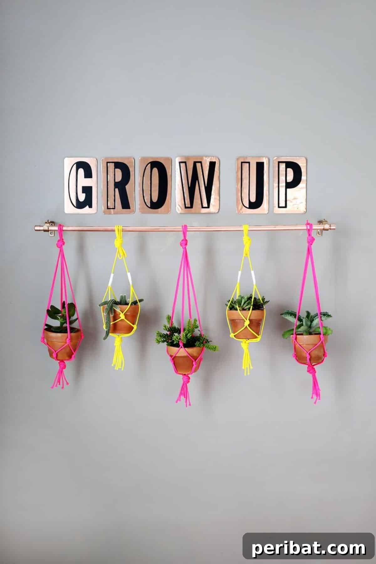 Copper Pipe Wall Hanging Planter