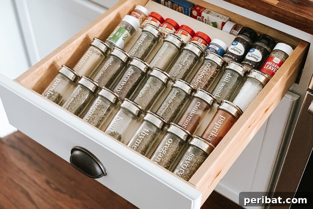Quick and Easy DIY Spice Drawer Organizer