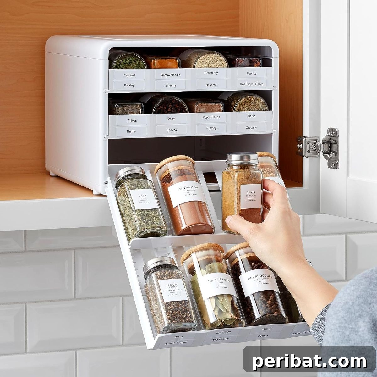 SpiceStack Adjustable Spice Rack Organizer