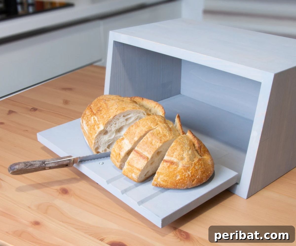 Solid Pine Wood Bread Bin