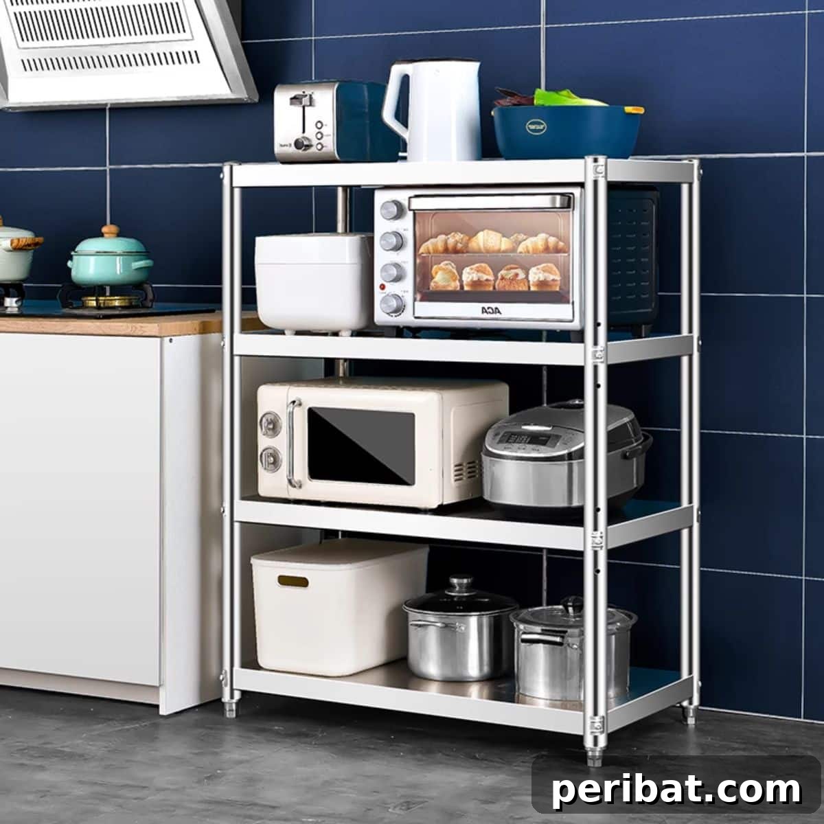 Stainless Steel Appliance Storage Rack