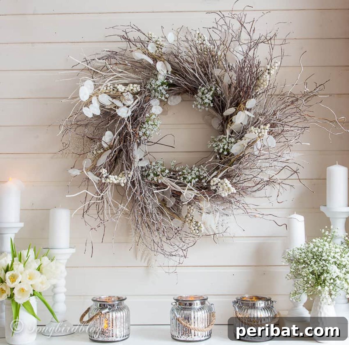 DIY Easy Winter Twig Wreath