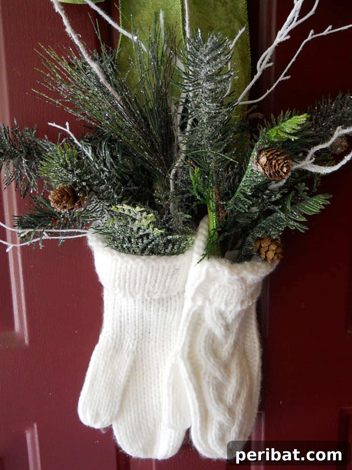 Door-Hanging Mitten Wreath