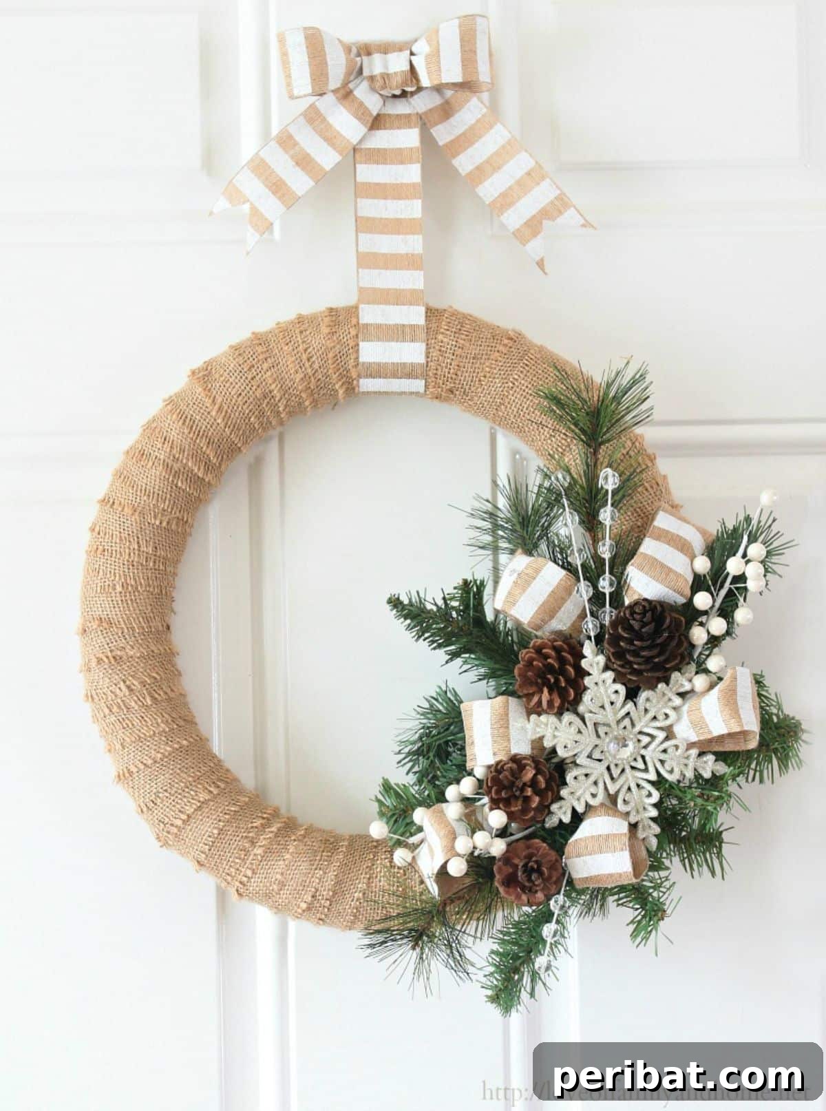 Burlap Christmas Wreath