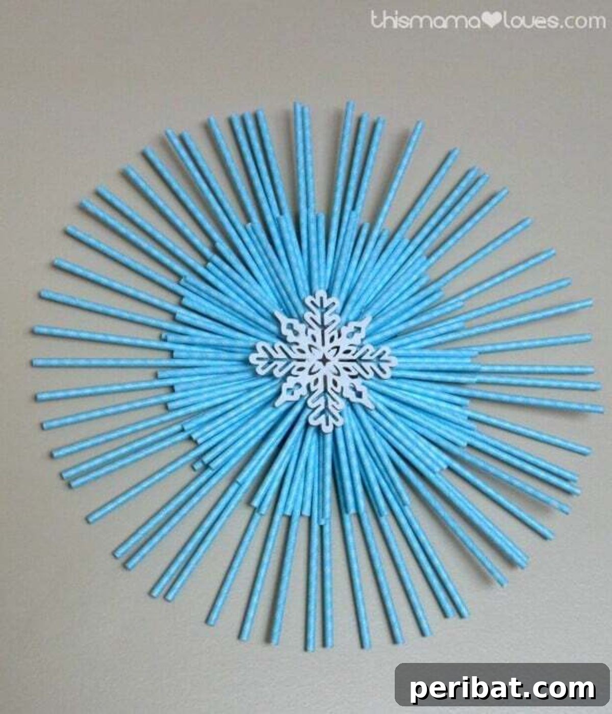 Fun Snowflake Reef Using Paper Straws