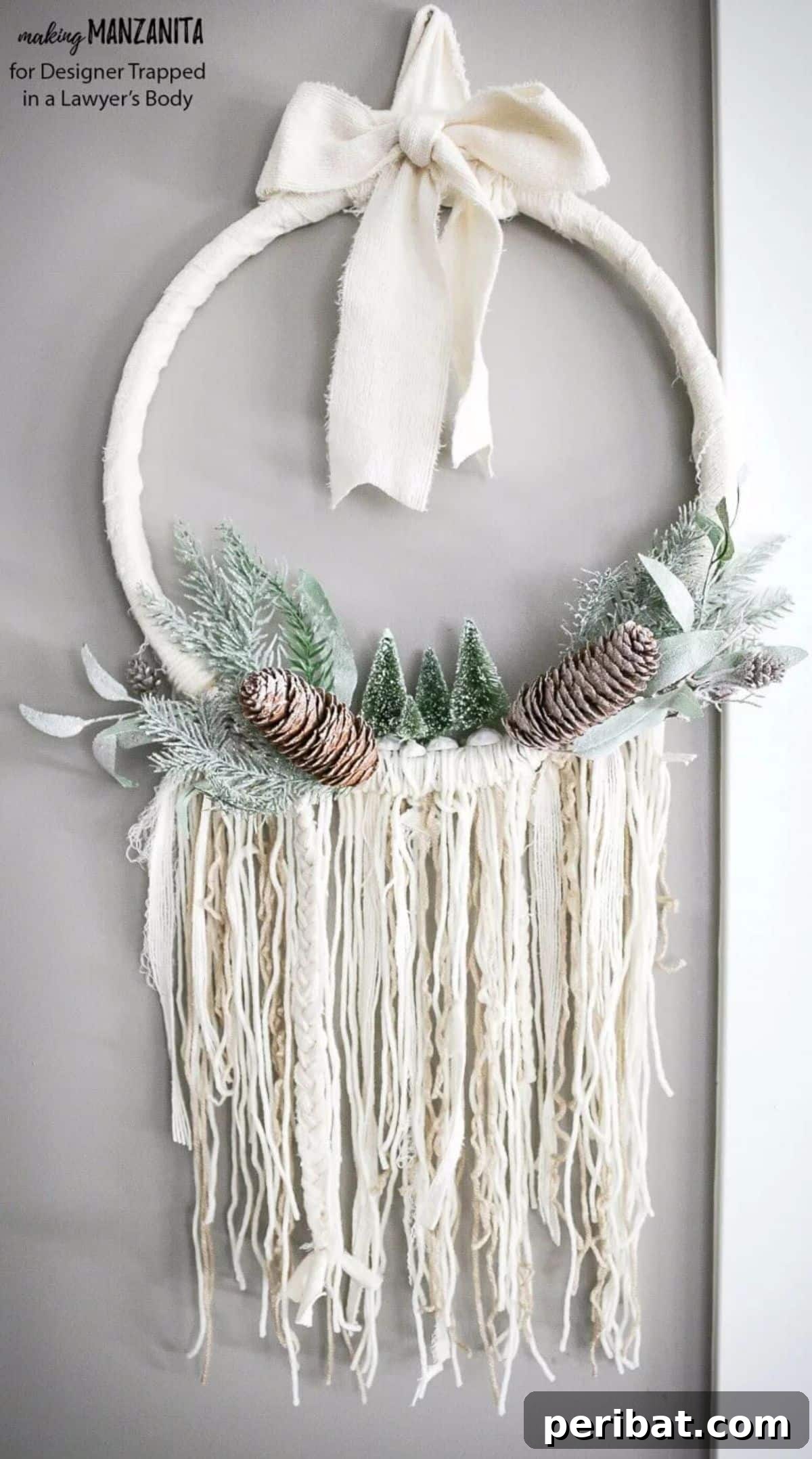 Boho-Style Winter Wreath
