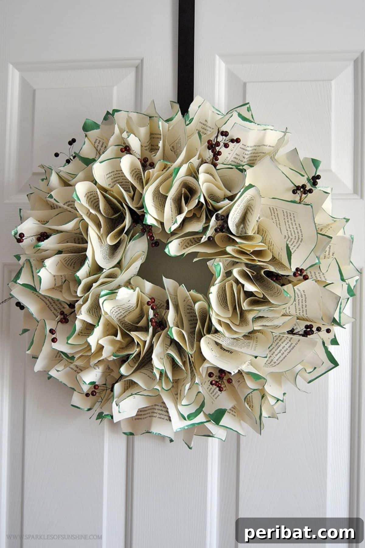 Unique Book Page Christmas Wreath
