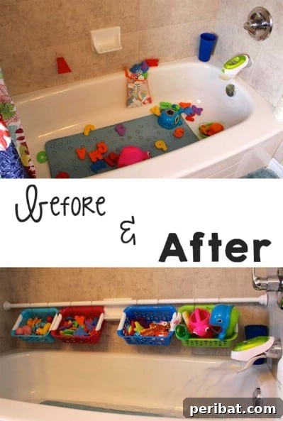 Smart Parenting Shortcuts for a Stress-Free Home 33 Bath toy organization
