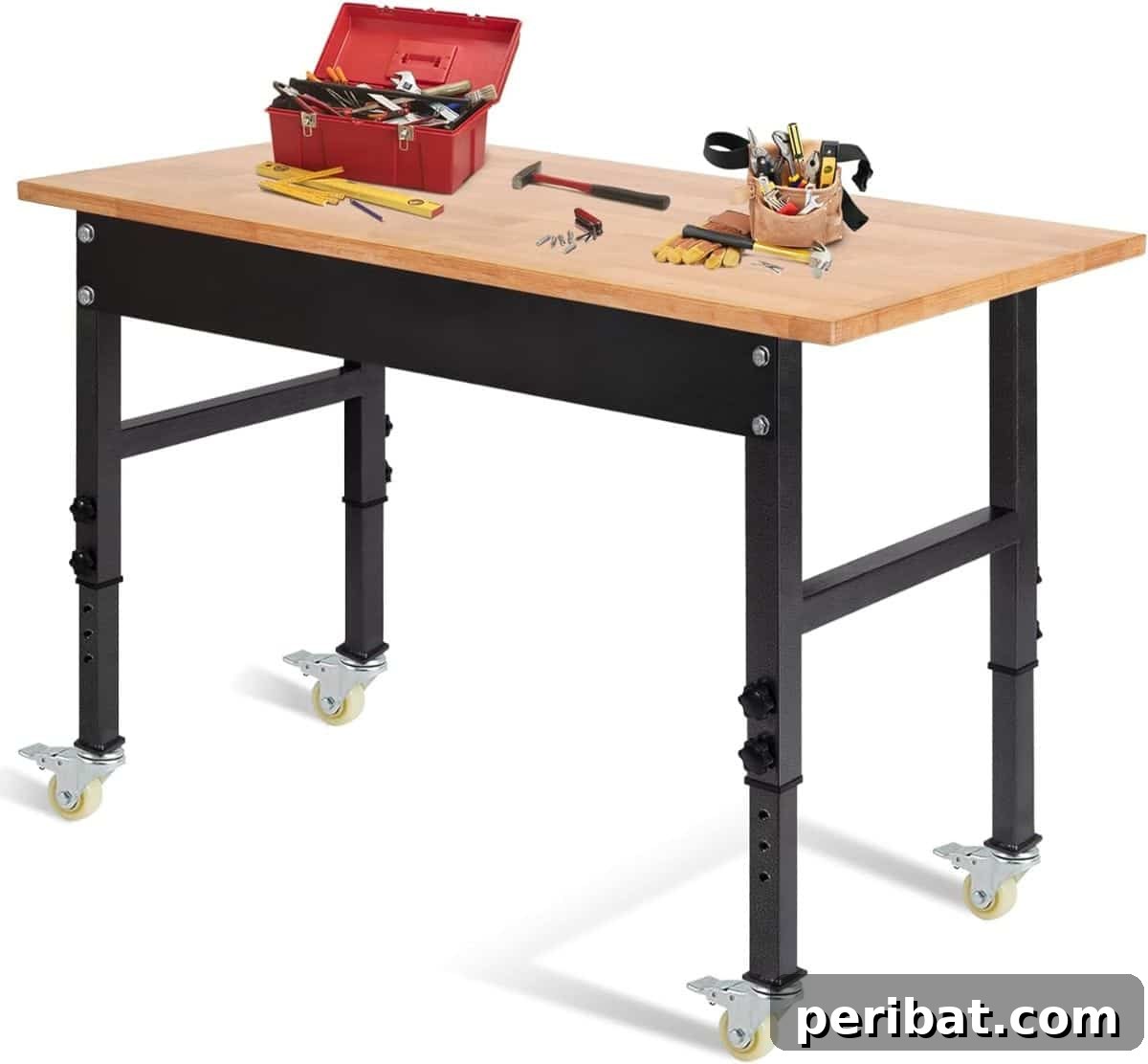 40 DIY Workbench Projects for Your Workshop 20 Heavy-Duty Workbench with Wheels