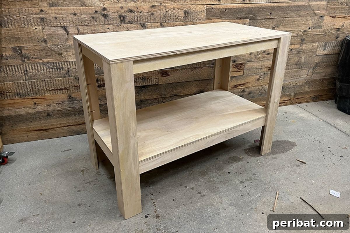 40 DIY Workbench Projects for Your Workshop 29 Single Sheet of Plywood Workbench