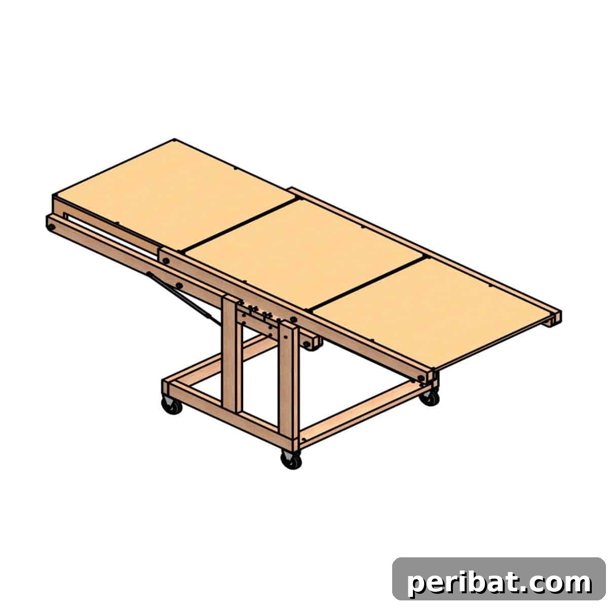 40 DIY Workbench Projects for Your Workshop 4 Folding Workbench With 3-Shelf Plan