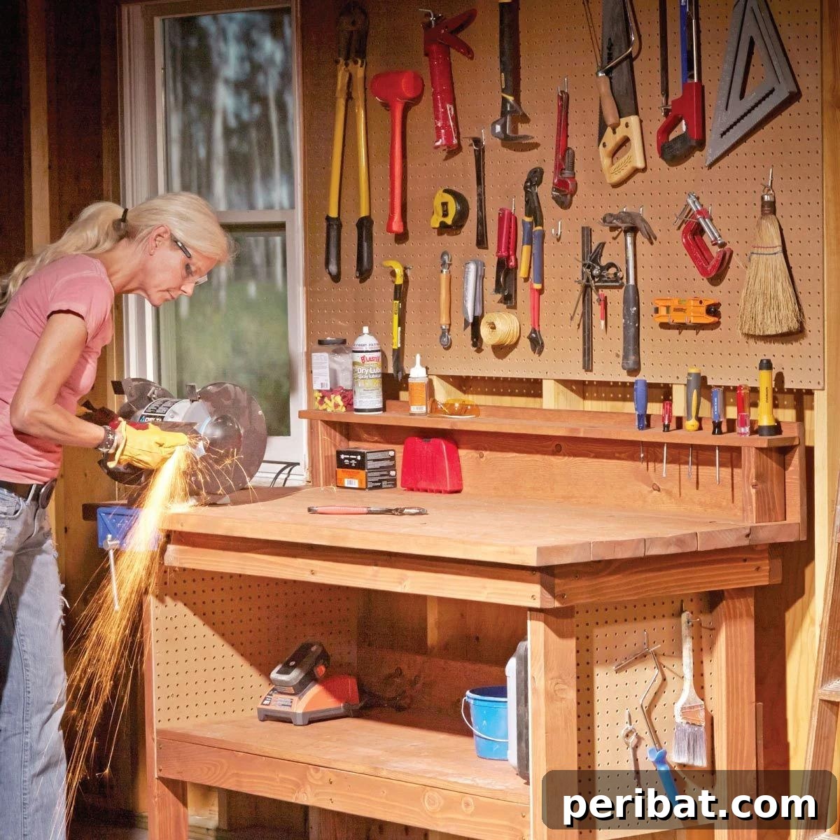 40 DIY Workbench Projects for Your Workshop 36 Basic Pegboard Workbench