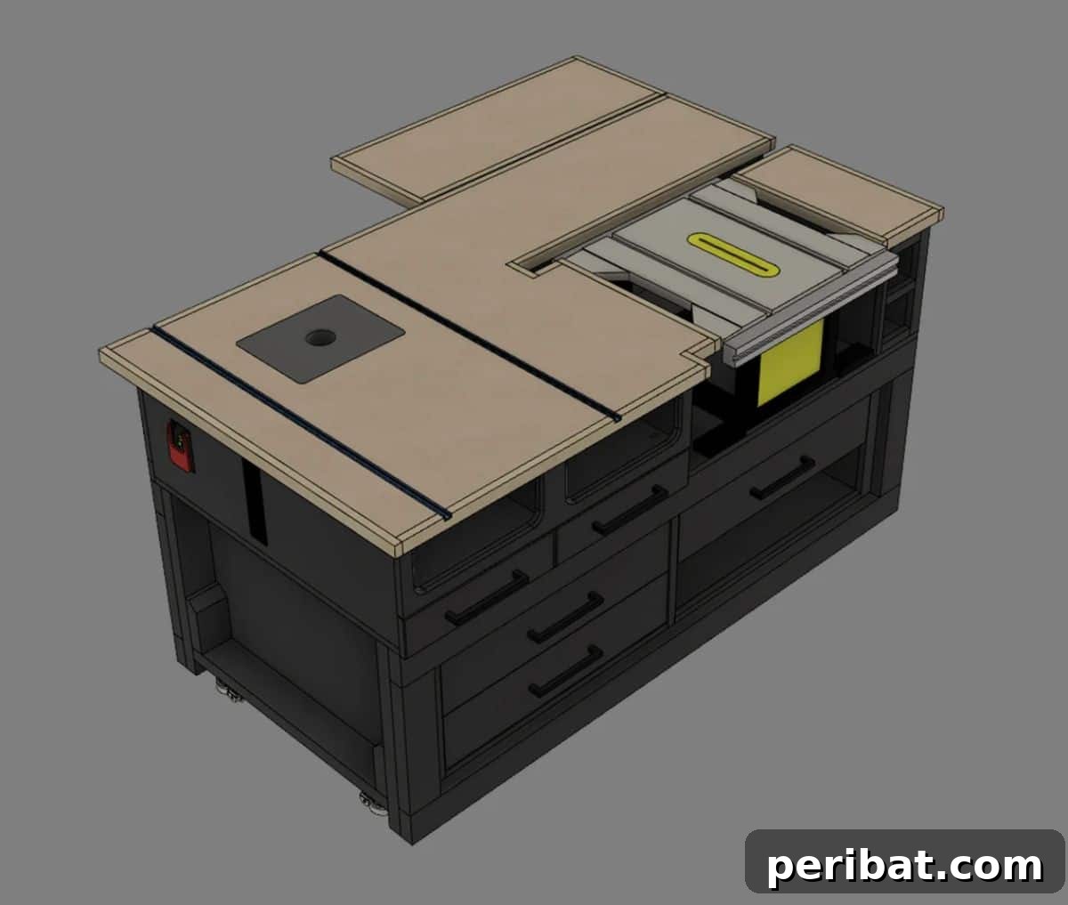 40 DIY Workbench Projects for Your Workshop 8 Portable Jobsite Table Saw Workbench