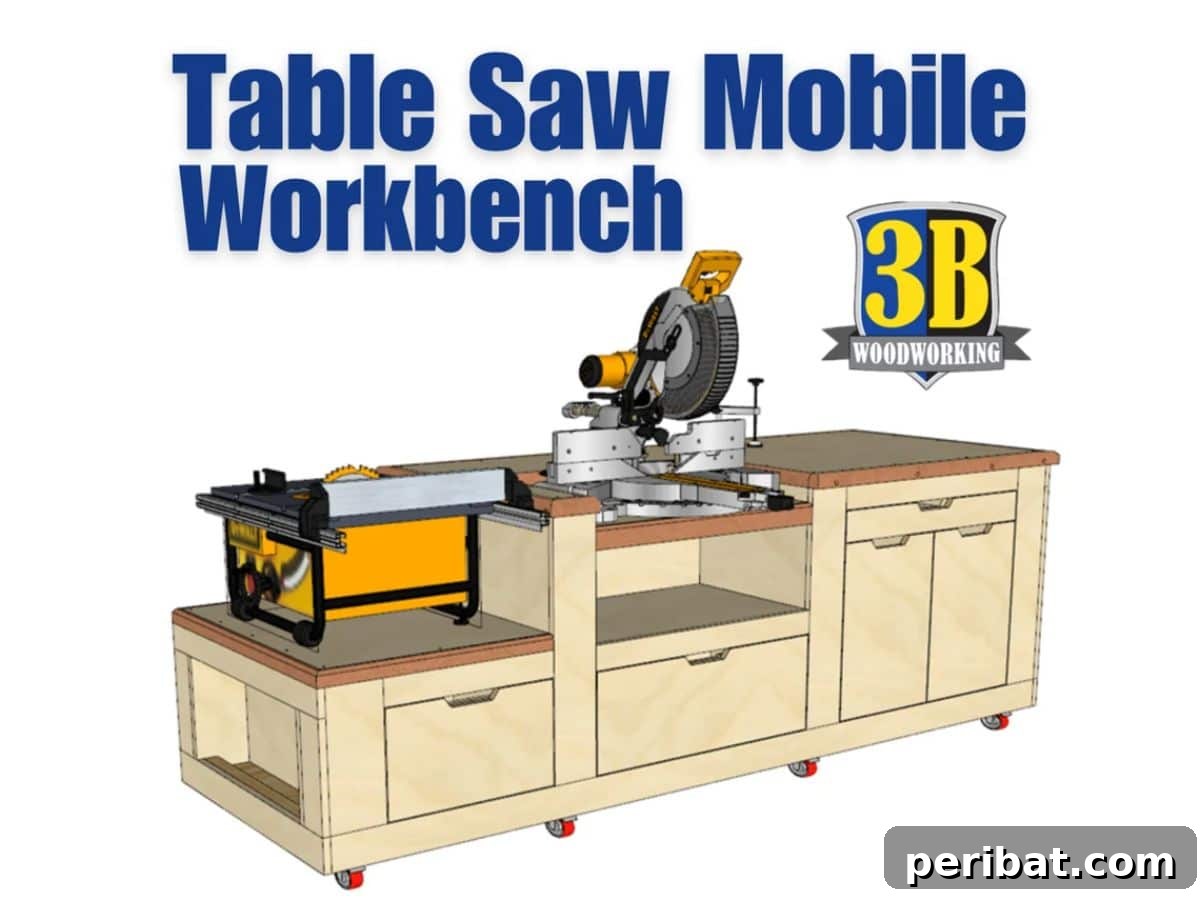 40 DIY Workbench Projects for Your Workshop 10 Table Saw Workbench