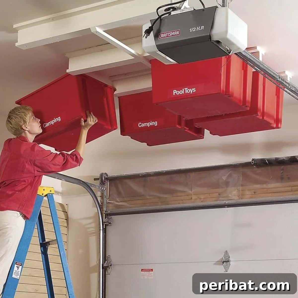 Mastering Tote Clutter: 31 DIY Hacks and Product Picks 11 Overhead Garage Tote Storage System