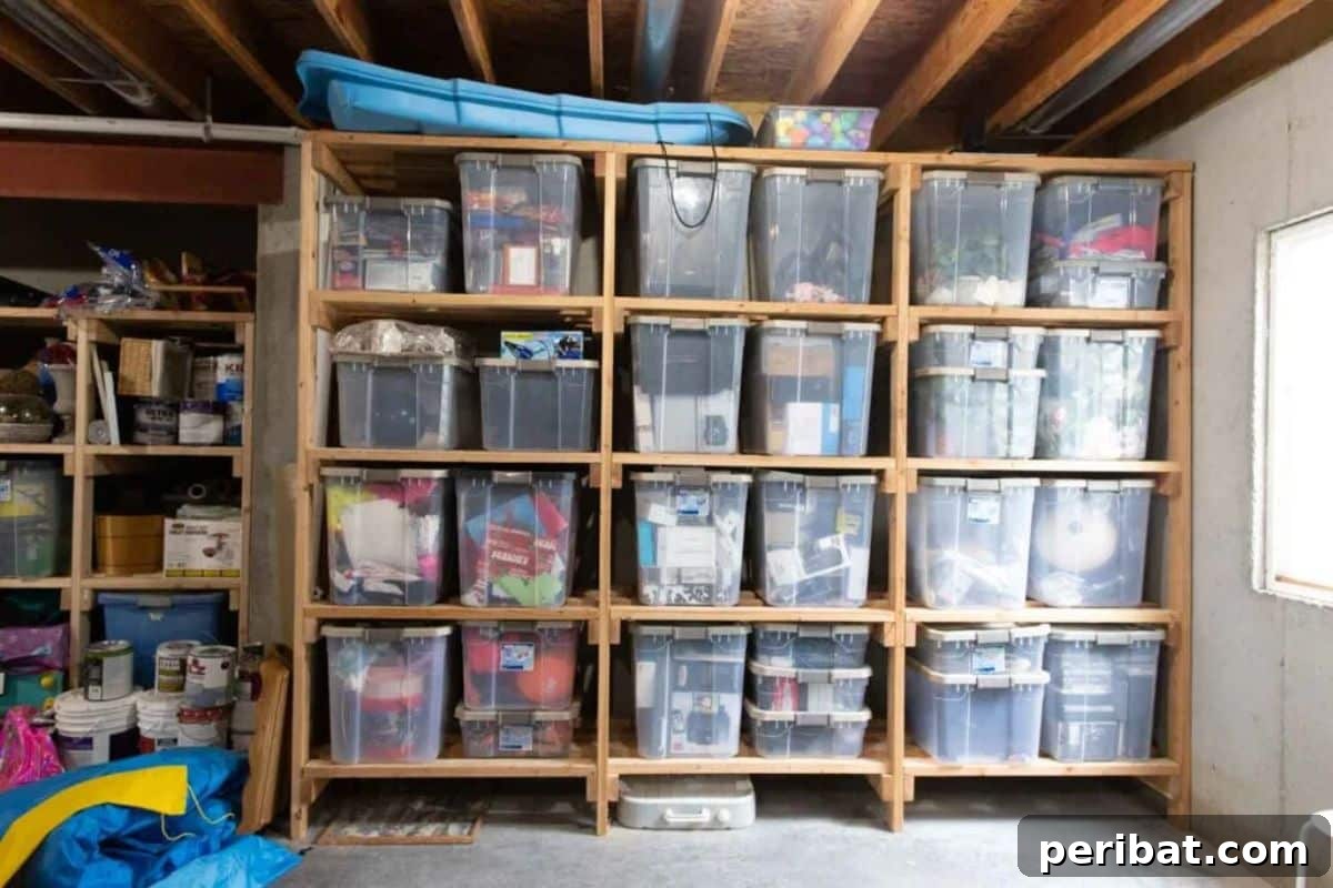 Mastering Tote Clutter: 31 DIY Hacks and Product Picks 14 DIY Basement Shelving for Bins and Totes
