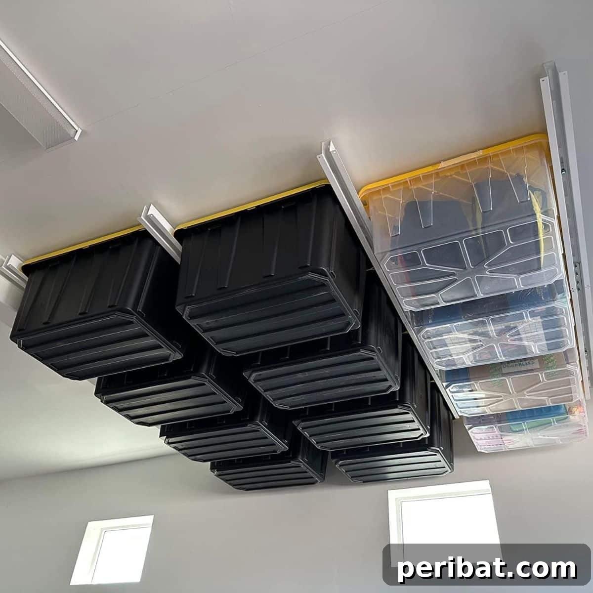 Mastering Tote Clutter: 31 DIY Hacks and Product Picks 23 E-Z Garage Tote Storage Rack - Up to 15 Tote