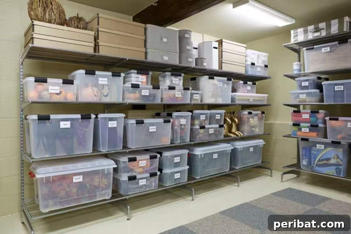 Mastering Tote Clutter: 31 DIY Hacks and Product Picks 28 Basement Tote Storage