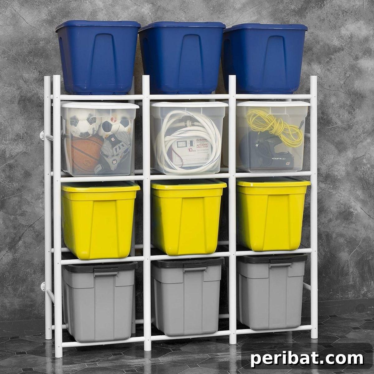 Mastering Tote Clutter: 31 DIY Hacks and Product Picks 6 PROSLAT Bin Rack - 12 Totes Compact