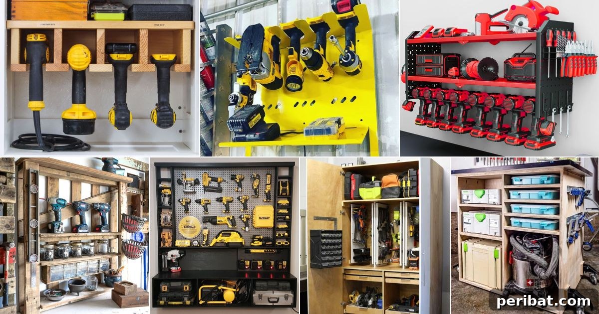 Smart Power Tool Storage Solutions 2 35 Power Tool Storage DIY Ideas and Products facebook image.