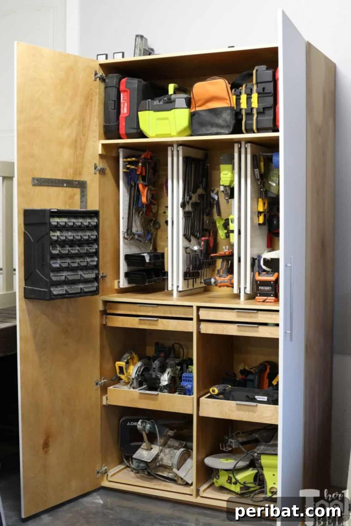 Smart Power Tool Storage Solutions 11 Garage Power Tool Storage Cabinet Plans