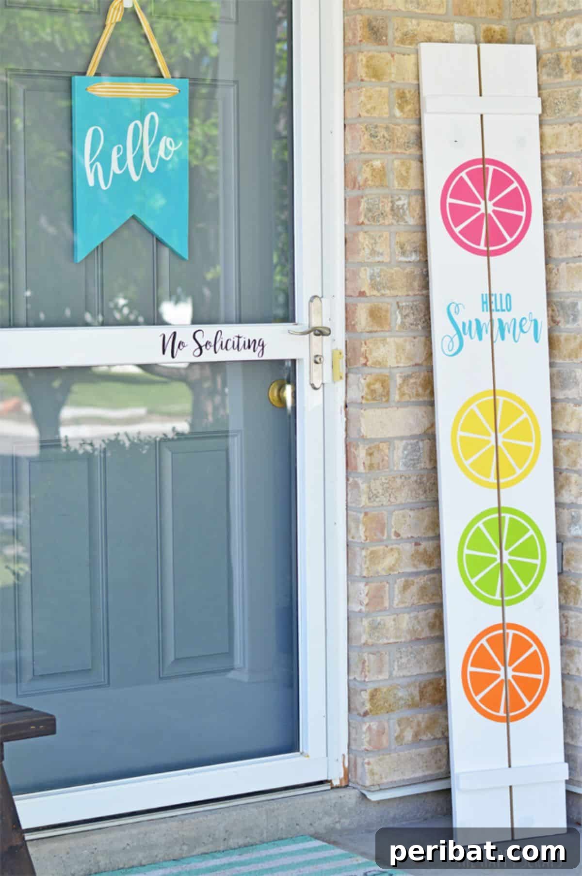 50 Summer DIY Projects to Brighten Your Home 30 Hello Summer Front Porch Sign
