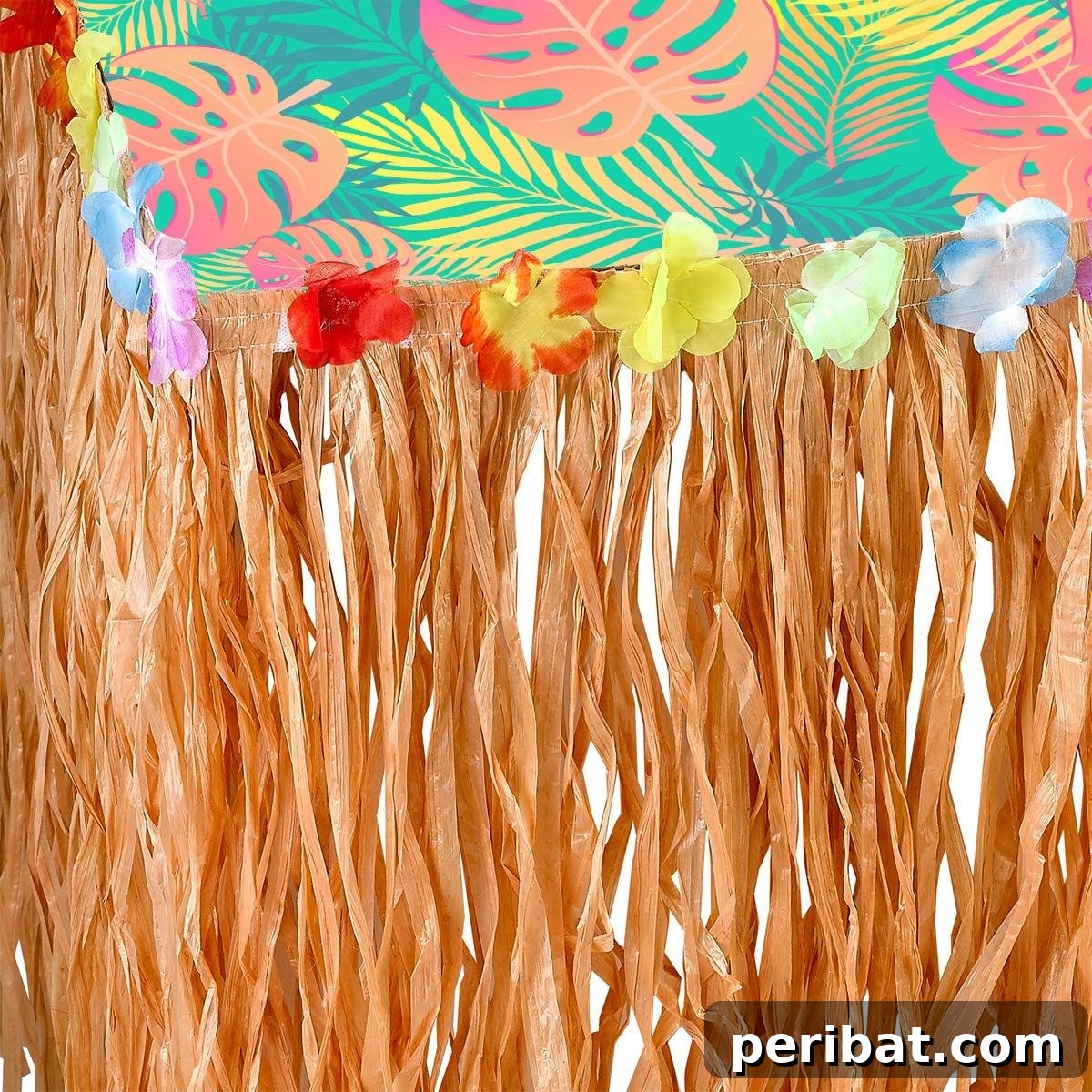 50 Summer DIY Projects to Brighten Your Home 9 Hawaiian Grass Table Skirt